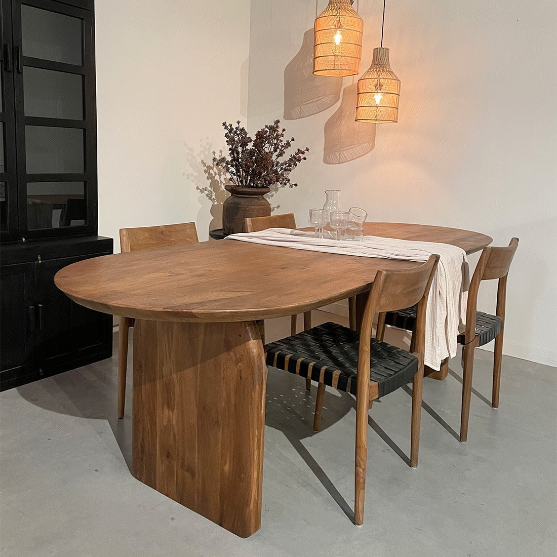 Bullnose Eettafel Gesloten Bruin 240cm - Eetkamertafel - afbeelding 3