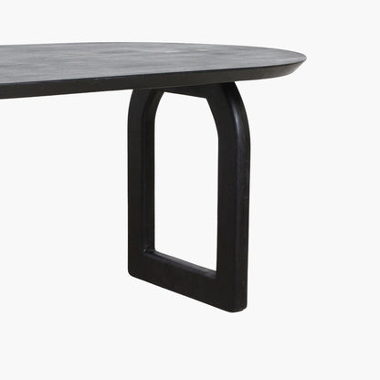 Bullnose Eettafel Mix Zwart 180cm - Eetkamertafel - afbeelding 4