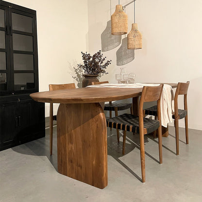 Bullnose Eettafel Gesloten Bruin 240cm - Eetkamertafel - afbeelding 2