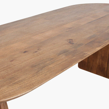 Bullnose Eettafel Gesloten Bruin 240cm - Eetkamertafel - afbeelding 6