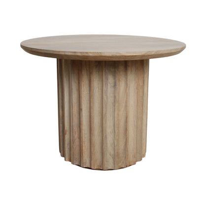 Bijzettafel Reversed Fluted Naturel 55cm - Bijzettafel