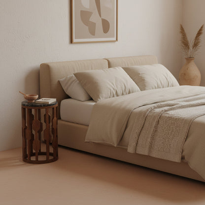 Lampung bijzettafel marmer zwart – 40x40x50 cm - Bijzettafel - afbeelding 4