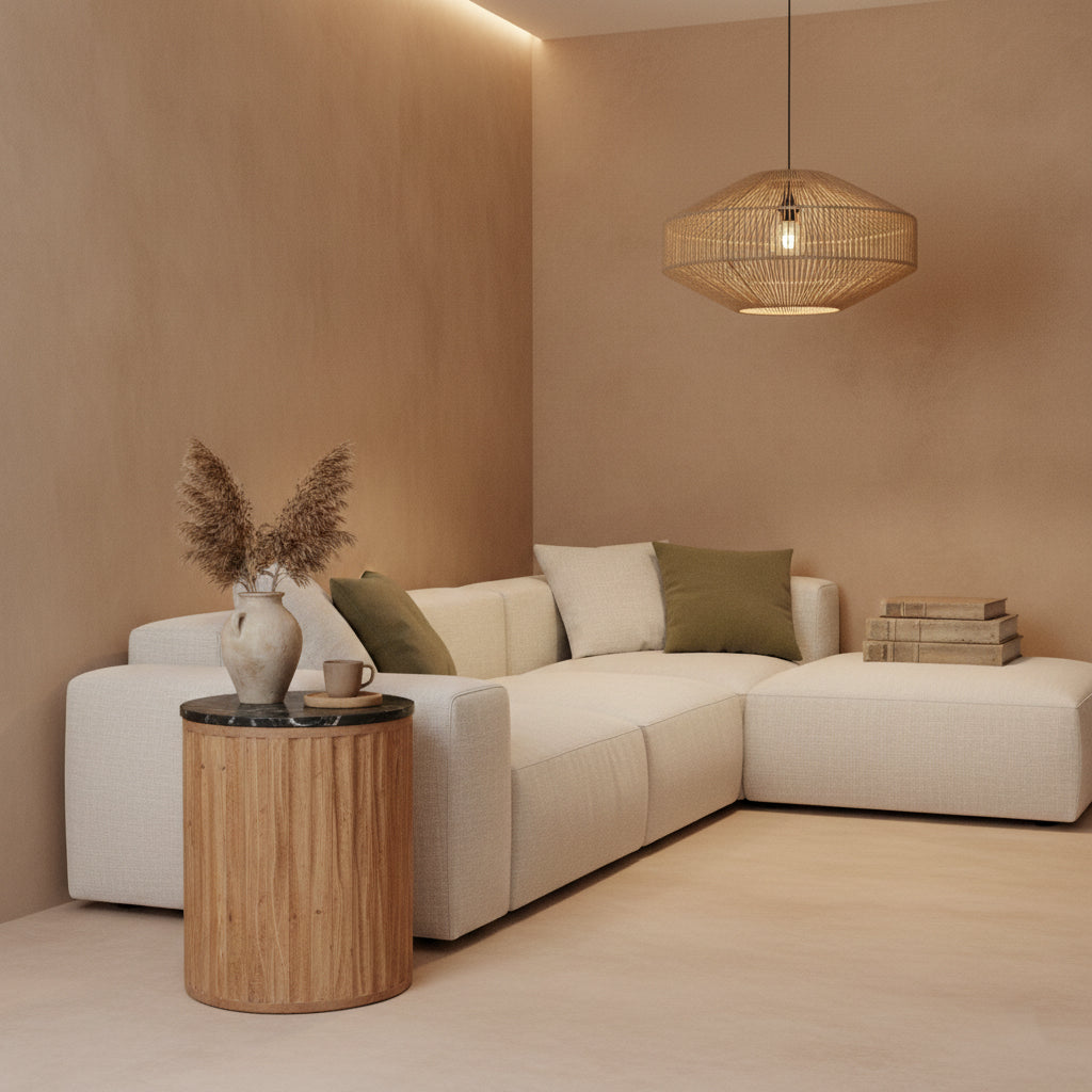 Ronde Bijzettafel Langkawi Marmer Zwart - Bijzettafel - afbeelding 5