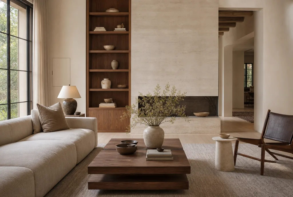 Chique interieur waarin materiaalkwaliteit de luxe maakt, niet de glans