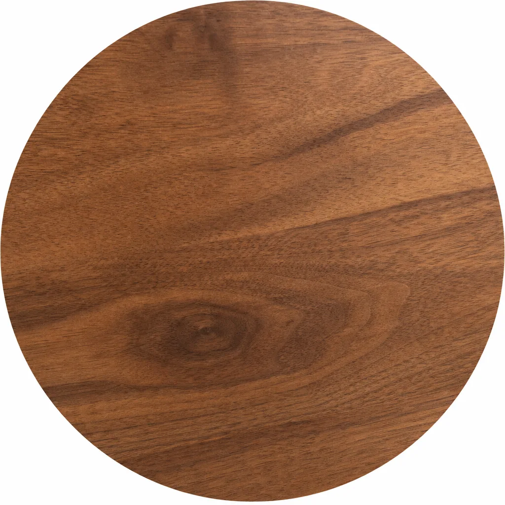 Detail van de warme nerf van massief walnoot hout
